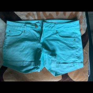 Mint green express shorts